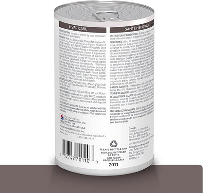 Hill's Prescription Diet l/d Liver Care Wet Dog Food, Chicken, 13 oz. Cans, 12-Pack