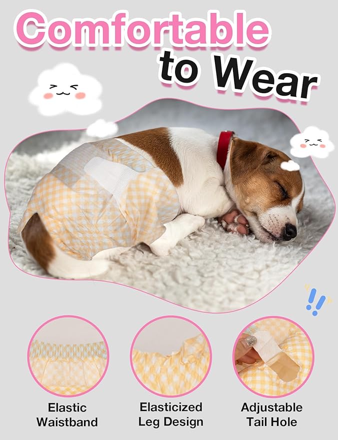 Dono Dog and Cat Diapers Female-40PCS, Disposable Female Dog Period Diapers for Heat with Wetness Indicator, Super Absorbent Doggie Puppy Female for Elderly Disabled Dogs Diaper