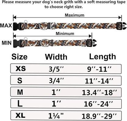 Martingale Collar for Dogs with Buckle No Pull Adjustable Nylon Limited Slip Training Dog Collars (Camouflage, Medium)