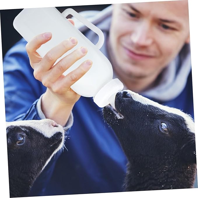 2pcs Calf Milk Bottle for Young Livestock Feeding Durable and Practical Nursing Bottle for Calves Lambs Puppies and Kittens Lightweight Easy to Clean Design