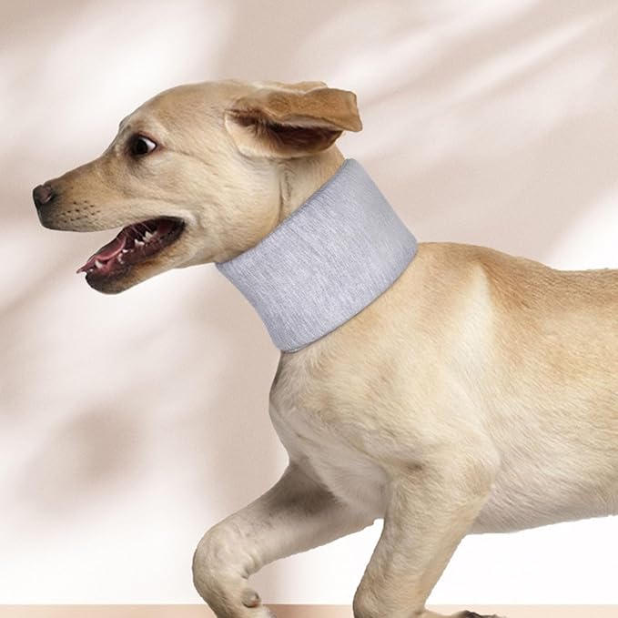 Dog Neck Support Collar, Adjustable Prevent Licking Protective with Premium Cotton and for Protect Your Cervical Area After Surgery (L)