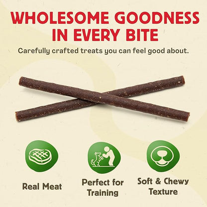 Chewmasters Beef Stix – Grass-Fed, Grain-Free, All-Natural High-Protein Dog Chews for Training & Rewards, Healthy Treats for All Breeds, Made in USA, 2lb Bag