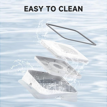 ELS PET Anti-Spill Dog Water Bowl with Floating Disk, Large Capacity, 2L/70 fl oz, Nylon Material, Dimension 10 x 10 x 3.5 in