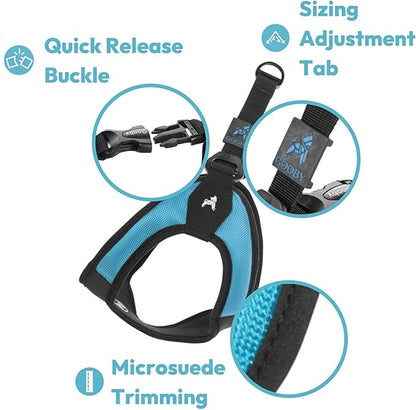 Gooby Escape Free Easy Fit Harness - Purple, Small - No Pull Step-in Patented Dog Harness with Quick Release Buckle for Small to Medium Dogs