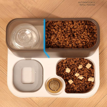 Practical Dogs Water Food Bowl Dispenser for Pet Lovely 2 in 1 Feeder Container Dispenser