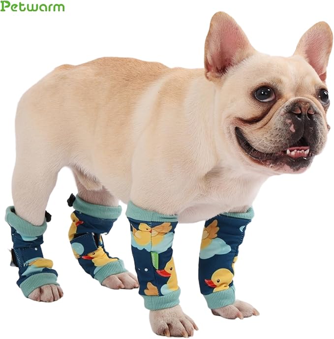 PetWarm Dog Recovery Sleeve 4pcs Set, Dog Leg Sleeve, Ideal for Comfort and Support During Pet Recovery, Suitable for Active or Support Recoverying Pet Use, Green, S