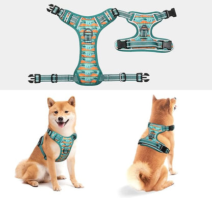 Timos No Pull Dog Harness,No Choke Front Clip Dog Reflective Harness,Adjustable Soft Padded Pet Vest with Easy Control Handle for X-Large Dogs,Wilderness,XL