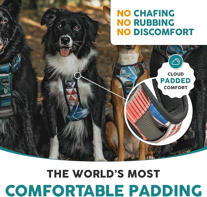 Embark Adventure Small Dog Harness – No-Pull, Reflective Trim, Military-Grade Nylon, Front Clip with Gel-Lined Handle