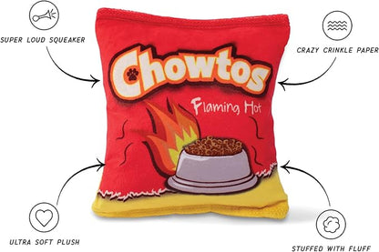 Fringe Studio Plush Dog Toy, Flaming HOT CHOWTOS(289739)