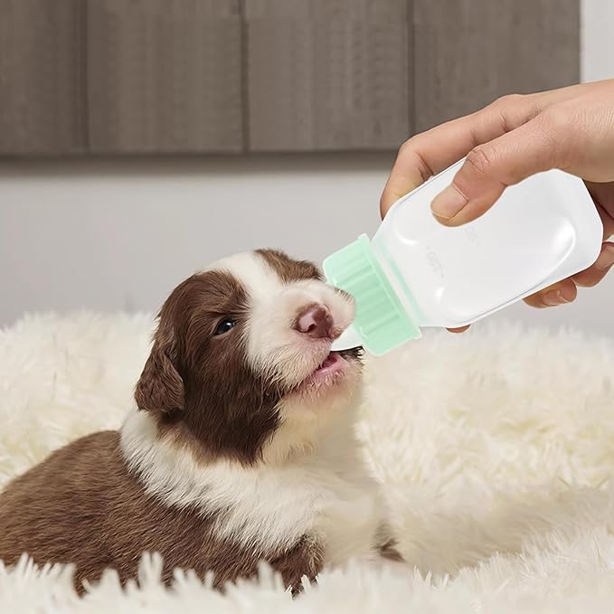 Pet Nursing Bottle Kit Small Soft Squeeze Feeding Set for Puppies Kittens and Small Pets Lightweight Portable Reusable Elastic Milk Feeder for Dogs Cats Hamsters