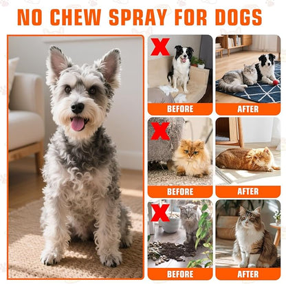Effectively | Bitter Apple Spray for Dogs, No Chew Spray for Dogs to Stop Chewing, Preventing Puppies from Damaging Furniture, Dog Training & Behavior Aids Spray, Indoor & Outdoor Use (100Ml)