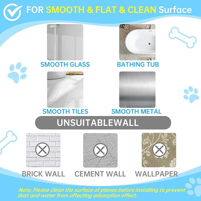HLOGREE Heavy Duty Dog Bathing Suction Cup for Large Dog Within 110LBS, Pet Dog Cat Bath Holder Suction Cup Anchor for Grooming Bathtub Restraint, for Shower, Bathing, Blowing, Trimming - NO Leash