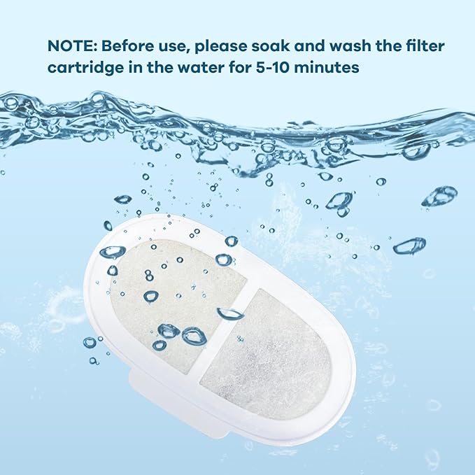 PAWGETHER® 3Pcs Cat Water Fountain Filter Compatible with 67oz/2L Dog Water Fountain P3/P3s/P3SU Pet Water Fountain Replacement Filter