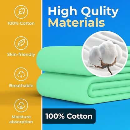 GREEN LIFESTYLE Washable Absorbent Pads – Waterproof Reusable Underpads for Kids, Seniors, and Adults – Ideal for Bed Protection, Incontinence (Pack of 2 - 18x24)
