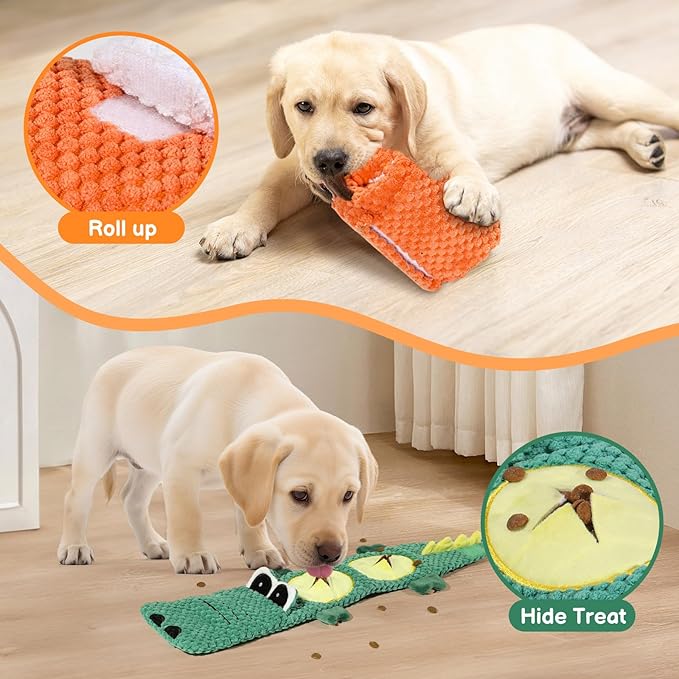 2 Pack Dog Toys for Aggressive Chewers - Interactive Dog Toys, Interactive Puppy Dog Chew Toys with Squeaker & No Stuffing Dog Puzzle Toy (Suitable for Small and Medium Dogs)