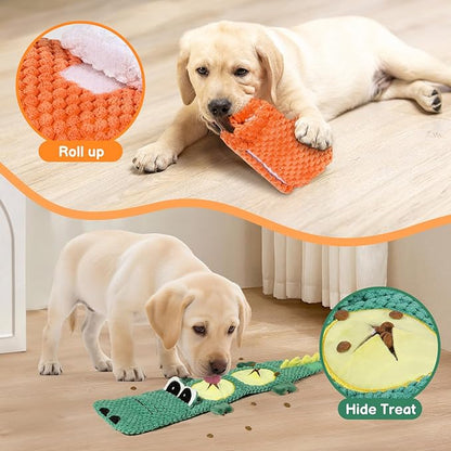 2 Pack Dog Toys for Aggressive Chewers - Interactive Dog Toys, Interactive Puppy Dog Chew Toys with Squeaker & No Stuffing Dog Puzzle Toy (Suitable for Small and Medium Dogs)