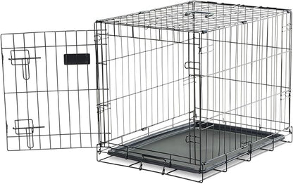 Carlson Pet Products SECURE AND FOLDABLE Single Door Metal Dog Crate, Small, 24.0"L x 18.0"W x 19.0"H