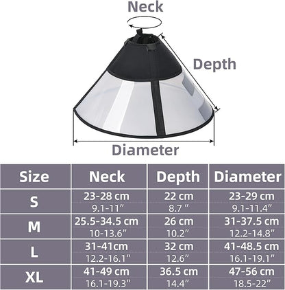 DogLemi Pet Cone Collar, Soft Dog Cone Alternative After Surgery, Adjustable Elizabeth Collar, Comfortable Pet Head Cone to Stop Licking, Suitable for Medium to Large Dogs (XL)