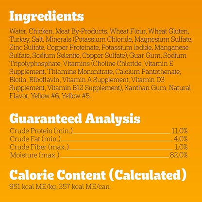 Pedigree High Protein Wet Dog Food, Adult Soft Canned Dog Food, Chicken & Turkey Flavor, 13.2 oz Cans, 12 Count