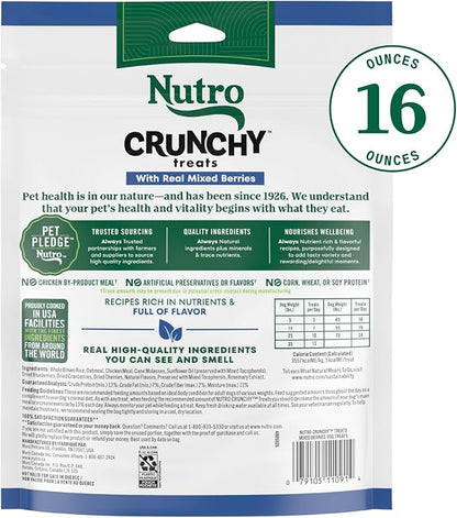Nutro Crunchy Dog Treats with Real Mixed Berries, Training Treats for Dogs, 16 oz. Bag