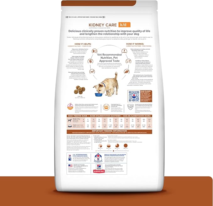 Hill's Prescription Diet k/d Kidney Care Dry Dog Food, Lamb, 8.5 lb. Bag