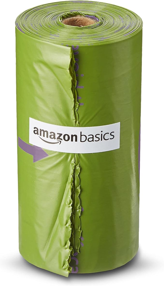 Amazon Basics Premium Leak Proof Dog Poop Bags with Dispenser and Leash Clip, Lavender Scented, 13" x 9", 540 Count (36 Rolls of 15)
