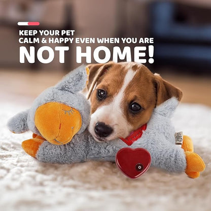 ALL FOR PAWS Heartbeat Puppy with Warm Bag for Dogs, Anxiety Relief Stuffed Animals Toy for Dog Sleep Aid, Comfort Snuggling Plush Puppy Toy for Behavioral Training Aid, Grey Sheep