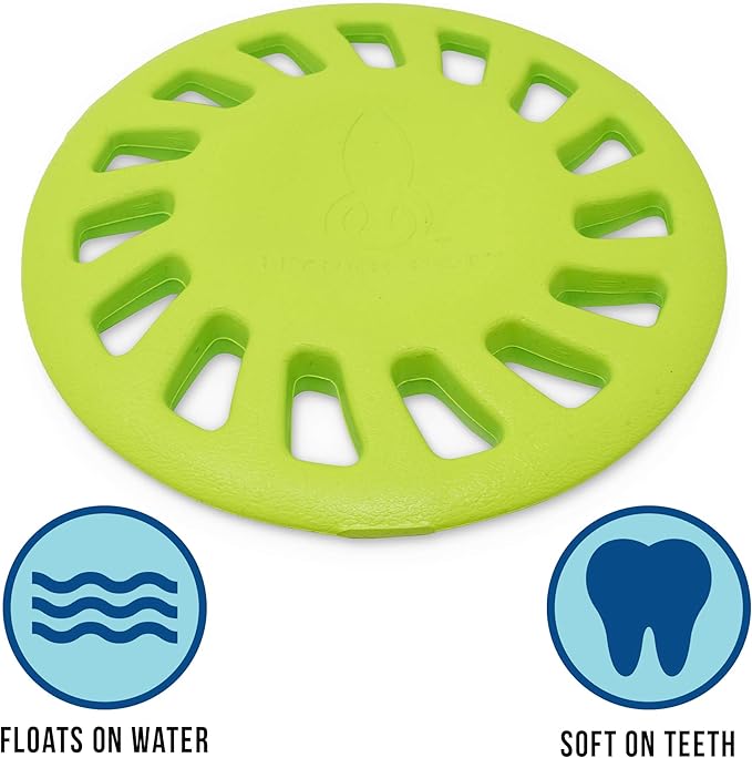 Hyper Pet Chewz Hubcap EVA Foam Dog Toy, Pack of 1, Green