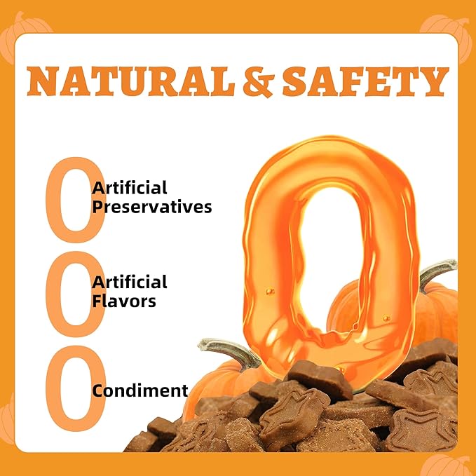 Just Try 15 OZ Pumpkin Dog Treats Biscuits Digestive Support Gut Health Training Treats Healthy Dog Treats