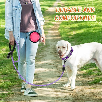 BARKBAY Dog Leashes for Large Dogs Heavy Duty Dog Leash 4/5/6 FT with Comfortable Padded Handle and Highly Reflective Threads for Medium Large Dogs Walking Training Running (6FT-1/2,Violet Purple)