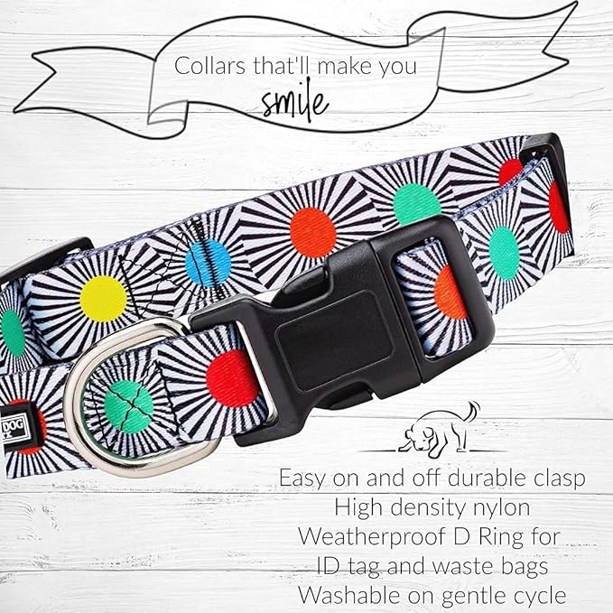 Lucky Love Dog - Adjustable Dog Collar with Easy Click Buckle for Medium, Durable, & Comfortable for Male & Female Dogs, Pet Collar for Puppies & Adult Dogs - SOCO, Medium