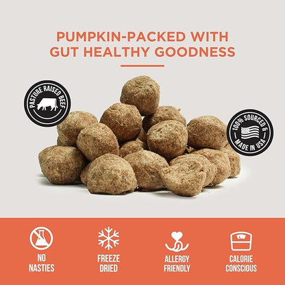 Natural Rapport Dog Treats - The Only Snacks Dogs Need - All Natural Dog Treats, No Additives, for Large & Small Dogs (Pumpkin Meatball, 4 oz.)