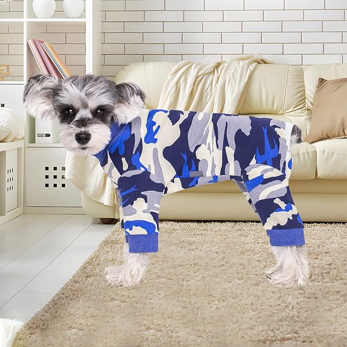 Dog Surgery Recovery Suit, Dog Onesie for Surgery Female Male Dogs, Dogs Pajamas Long Sleeve, Small Dogs Onesie, Abdominal Wound Bandages Surgical Suit, Cat Recovery Suit for Shedding Skin Disease