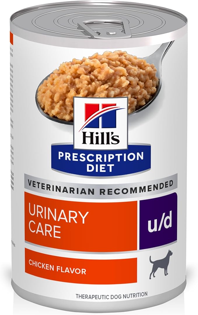 Hill's Prescription Diet u/d Urinary Care Wet Dog Food, Chicken, 13 oz. Cans, 12-Pack