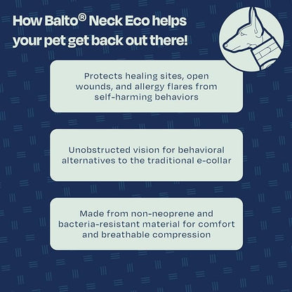 Balto Neck Eco Soft Recovery Collar for Dogs – E-Collar Alternative for Post-Surgery, Allergy Relief & Wound Protection – Adjustable, Breathable, Washable Cone – Vet-Approved (Large)