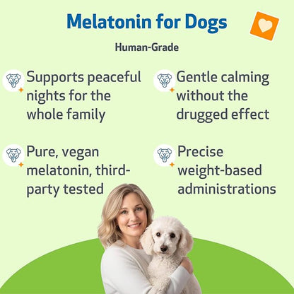 Pet Wellbeing Pet Melatonin for Dogs - Vet-Formulated Holistic Sleep Support - Healthy Sleep Patterns, Circadian Rhythm Balance - Liquid Melatonin Supplement - Made for Dogs 4 oz (118 ml)