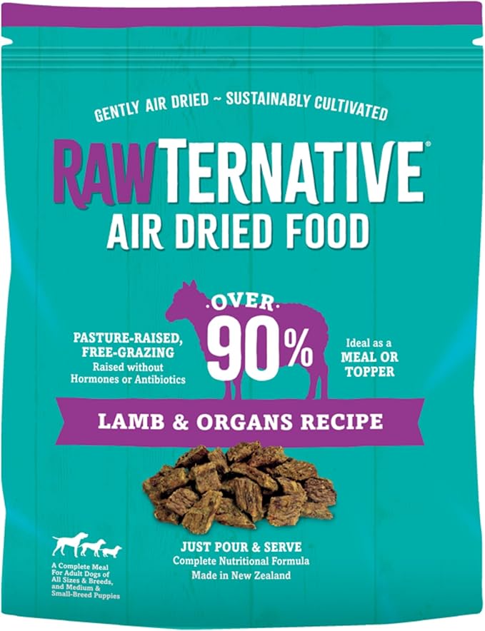 Grandma Mae's Country Naturals RawTernative Air Dried Dog Food 1 LB Lamb and Lamb Organs Recipe