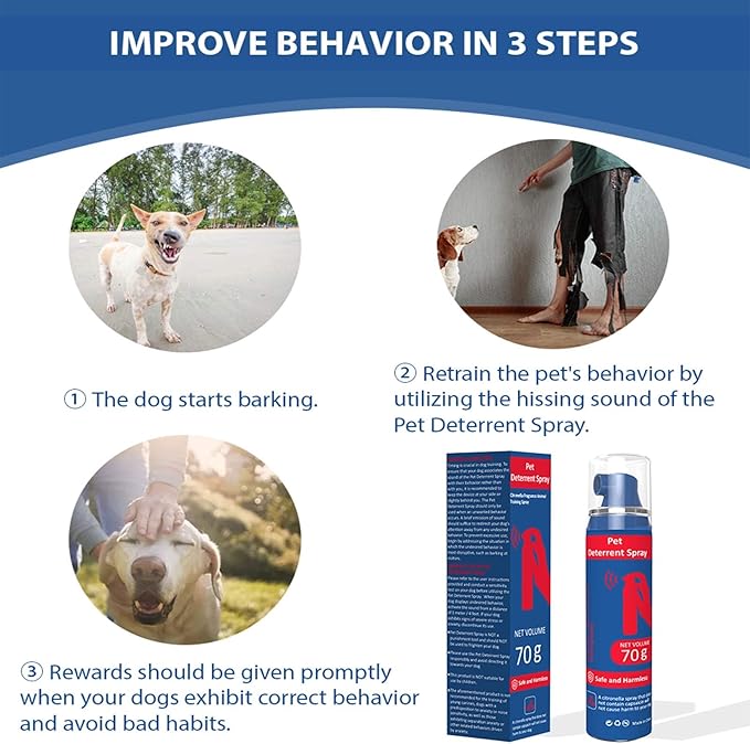 Gutes Leben Dog Corrector Spray, 70ml, Instructor Spray Dog Trainer for Stops Barking, Jumping Up, Help Stop Unnecessary Dog Behaviour, Safe, Humane Effective(1 Pack)