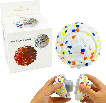 CAISHOW Electric Interactive Dog Toy Ball, Automatic Active Rolling Balls for Small Medium Dogs, Self Moving Bouncing Jumping Rechargeable Funny Pet Toys for Boredom Puppy Cat Kitten Indoor Outdoor