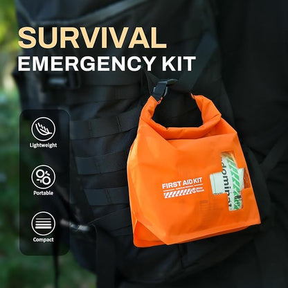 RHINO RESCUE Bundle - Pet First Aid Kit, Emergency Medical Supplies for Dogs & Cats, Safety Essentials Pack with Thermometer+Waterproof First Aid Kit, Lightweight Boat Dry Bag