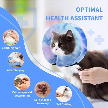 Inflatable Dog Recovery Collar, Dog Cone Collar for After Surgery, Prevent Dogs from Biting & Scratching Wound E-Collars to Help with Healing Soft Pet Recovery Collar Does