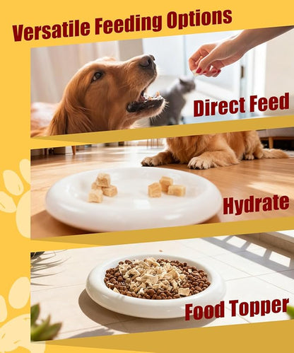 Freeze Dried Duck Cube for Dogs, Cats, Single Fresh Ingredient Pet Treats, Food Topper, Rawhide Free Freeze Dried Duck High Protein, Training Treats 4.6oz