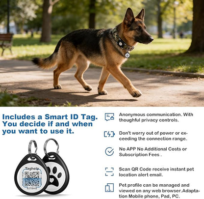 Never Lose Your Dog! AirTag Dog Collar with Waterproof Case | Tactical Collar for Large Dogs Featuring Military Handle & Durable Strap | Secure GPS Tracking for Apple AirTag (Camo, M)