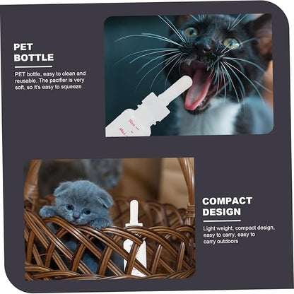 SUPVOX 3Pcs Small PET Nursing Bottles Portable Milk Bottle for Rabbits Puppies Kittens Scale Nurser Feeding Set
