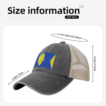 Classic Wormer vlag Denim mesh Cap Truck Driver Baseball hat Breathable Adjustable dad caps Black