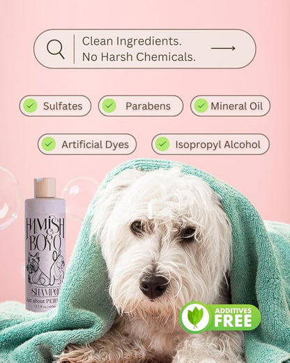 Hamish & Boyo Oatmeal Dog Shampoo for Itchy Skin & Allergies – Anti-Itch Relief with Oatmeal, Aloe & Chamomile – Gentle Formula for Sensitive Dogs – Made in USA – Sulfate & Paraben Free – Family Owned