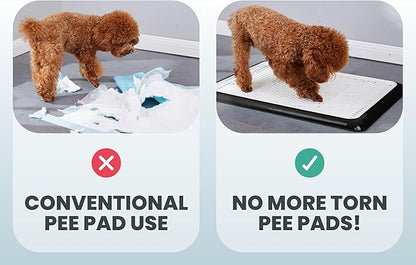 Pet Awesome Dog Potty Tray/Puppy Pee Pad Holder 25”x20” Indoor Wee Training for Small and Medium Dogs