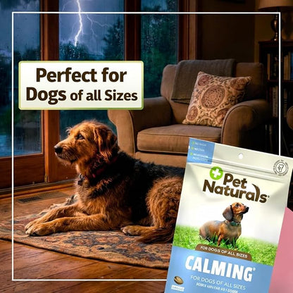 Pet Naturals Calming for Dogs, 30 Chews - Naturally Sourced Stress and Anxiety Calming Ingredients for Behavior Support - Vet Recommended