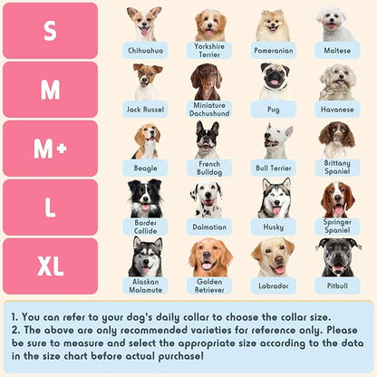 Inflatable Dog Pillow Cone Collar After Surgery, Donut Soft Neck Cone for Golden Retriever & German Shepherd Extra Large Dogs, etc, Recovery E Collar to Stop Licking Pink