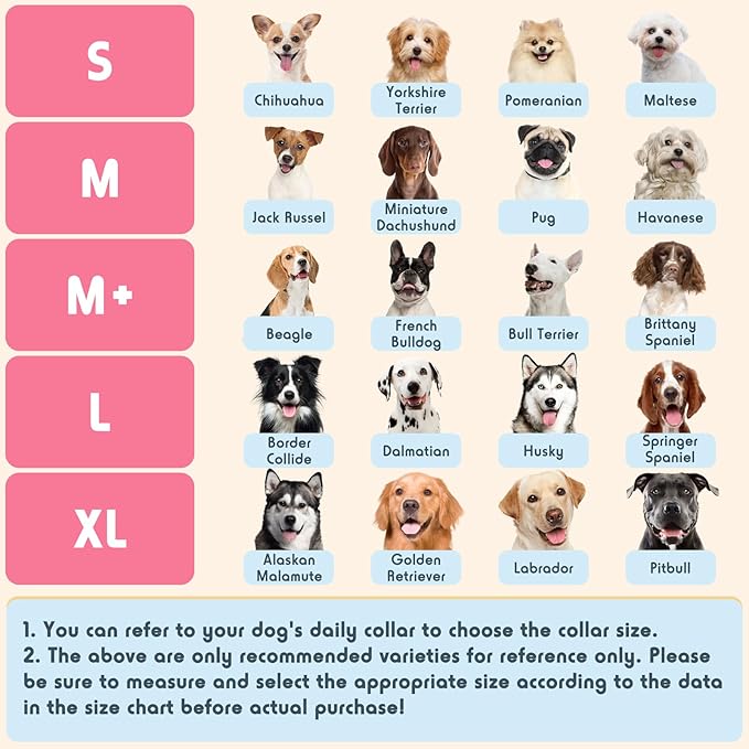 Inflatable Dog Pillow Cone Collar After Surgery, Donut Soft Neck Cone for Chihuahua Pomeranian Small Dogs, etc, Recovery E Collar to Stop Licking Pink
